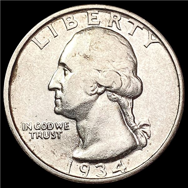1934-D Hvy Motto Washington Silver Quarter UNCIRCULATED