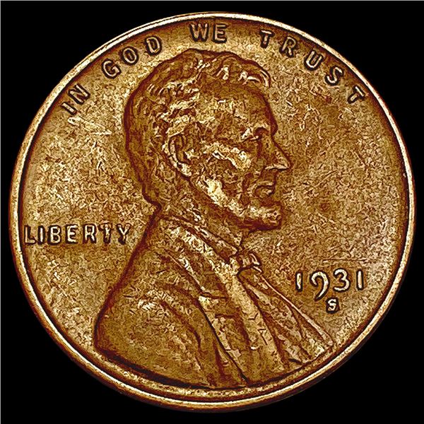 1931-S Wheat Cent CLOSELY UNCIRCULATED