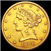 Image 1 : 1888 $5 Gold Half Eagle CLOSELY UNCIRCULATED