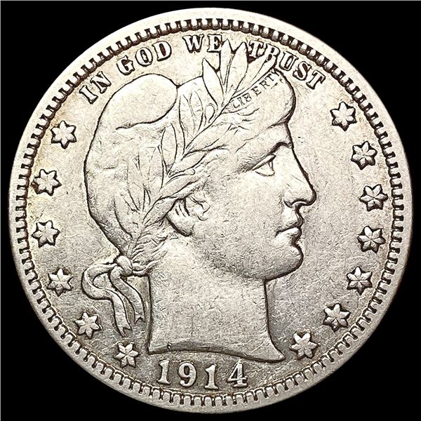 1914 D Barber Quarter LIGHTLY CIRCULATED