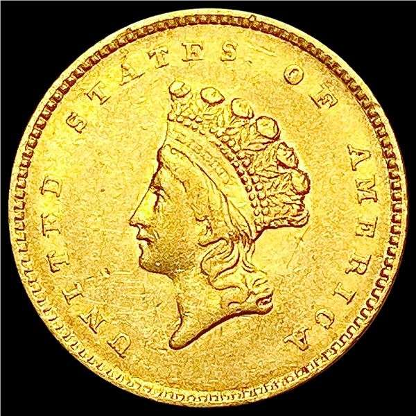1854 Rare Gold Dollar CLOSELY UNCIRCULATED