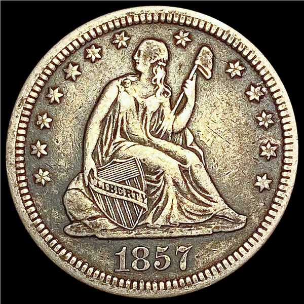 1857 Seated Liberty Quarter LIGHTLY CIRCULATED
