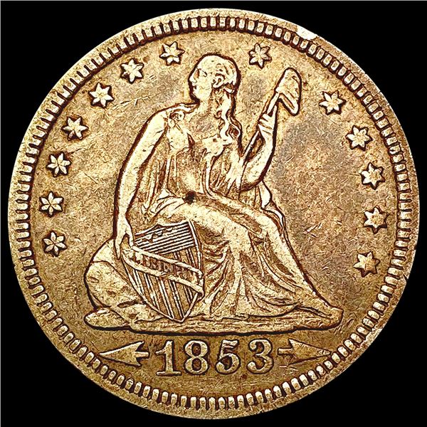 1853 Seated Liberty Quarter LIGHTLY CIRCULATED