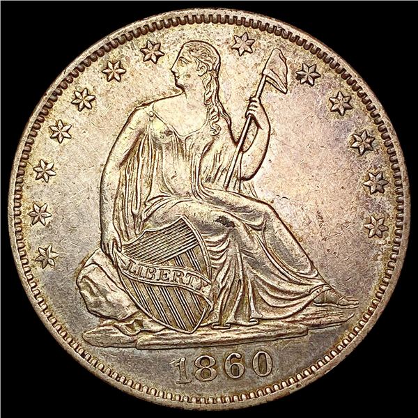 1860 O Seated Liberty Half Dollar NEARLY UNCIRCULATED