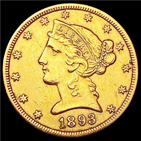 1893 S $5 Gold Half Eagle CLOSELY UNCIRCULATED