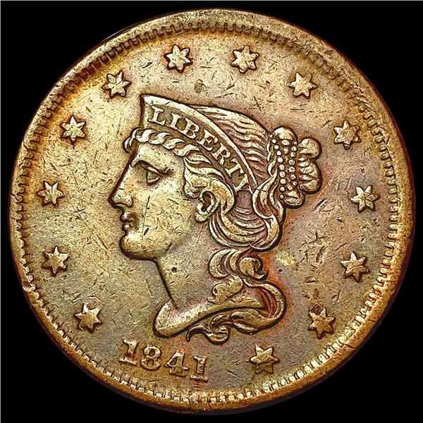 1841 Braided Hair Large Cent CLOSELY UNCIRCULATED