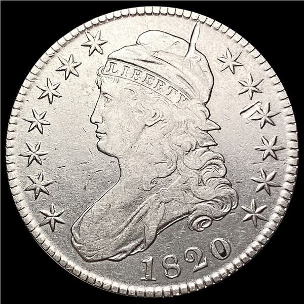 1820 Capped Bust Half Dollar LIGHTLY CIRCULATED