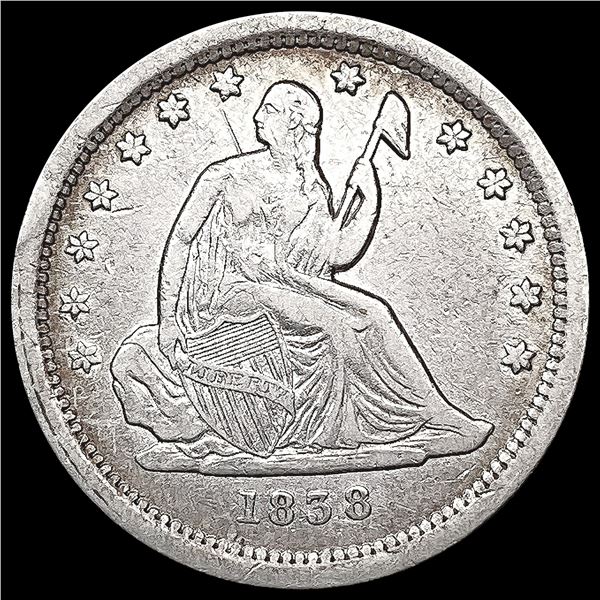 1838 Seated Liberty Quarter NEARLY UNCIRCULATED
