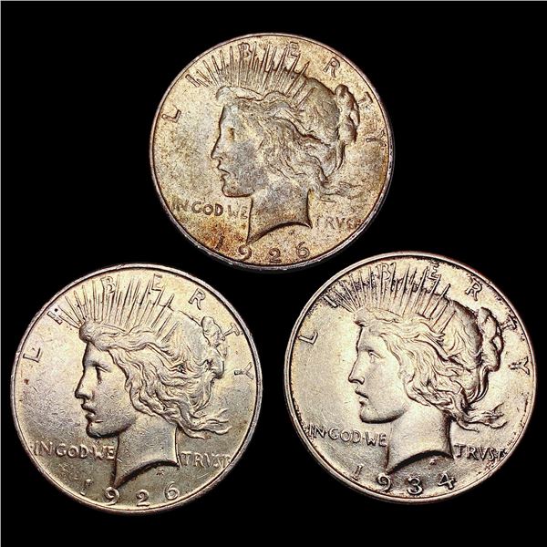 [3] 1926-D&1934-D Silver Peace Dollar HIGH GRADE