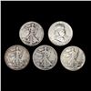 Image 1 : [5] Varied US SilveHalf Dollars [1917-S, 1918, 1921-S, 1939-D, 1951-S] HIGH GRADE