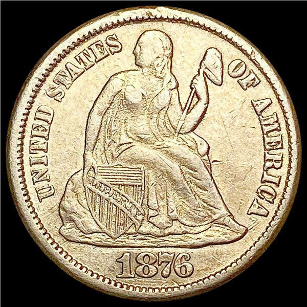 1876-CC Seated Liberty Dime CLOSELY UNCIRCULATED