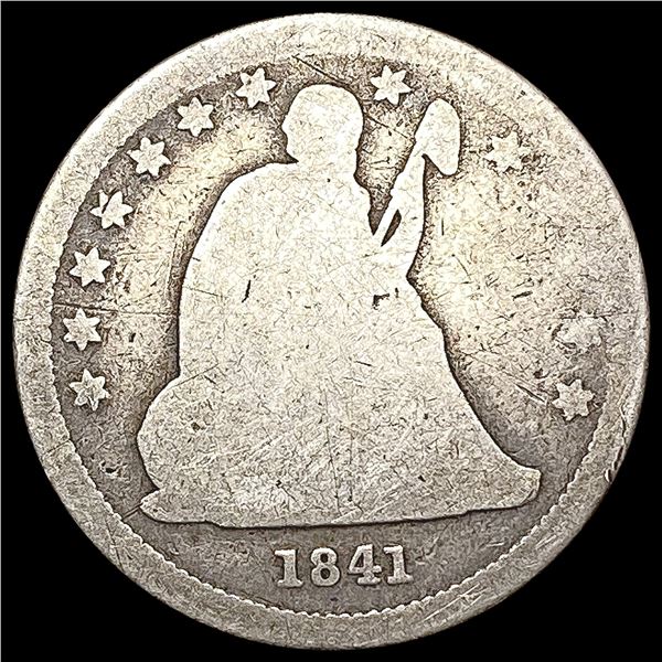 1841-O Seated Liberty Quarter NICELY CIRCULATED