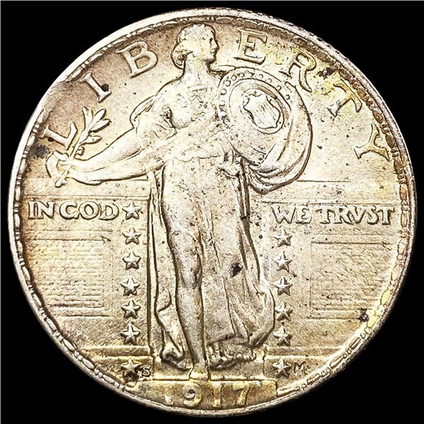 1917-S T2 Standing Liberty Quarter CHOICE AU