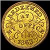 Image 1 : 1863 Oliver Boutwell Store Card Token Troy, NY HIGH GRADE