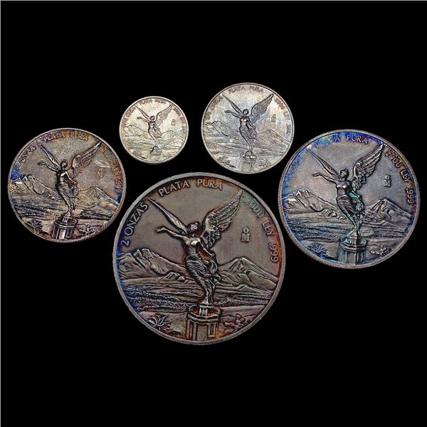 [5] 2000 Mexico Silver Onza Set 3.85oz ASW HIGH GRADE