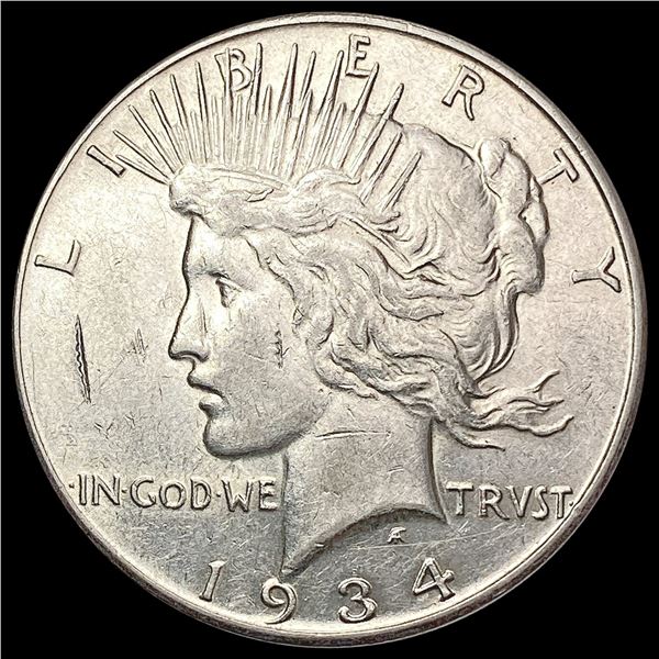 1934-S Silver Peace Dollar CLOSELY UNCIRCULATED