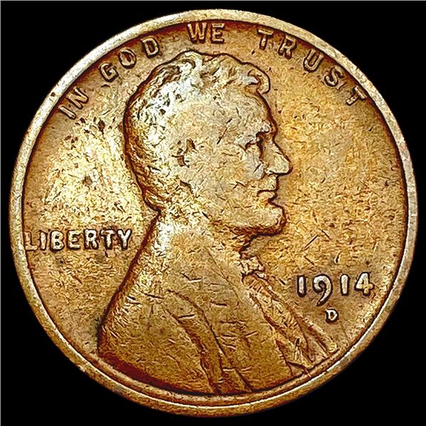 1914-D Wheat Cent LIGHTLY CIRCULATED