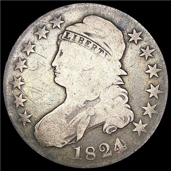 1824 Capped Bust Half Dollar LIGHTLY CIRCULATED