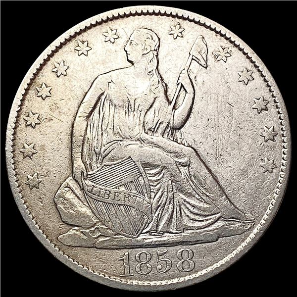 1858-O Seated Liberty Half Dollar CLOSELY UNCIRCULATED