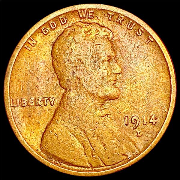 1914-D Wheat Cent LIGHTLY CIRCULATED