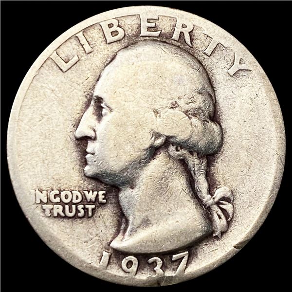 1937-D Washington Silver Quarter NICELY CIRCULATED