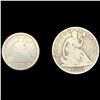 Image 1 : [2] Seated Liberty Type Coins (1840-O, 1858-O) NICELY CIRCULATED