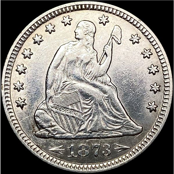 1873 Arws Seated Liberty Quarter CLOSELY UNCIRCULATED