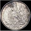 Image 1 : 1874 Arws Seated Liberty Dime NEARLY UNCIRCULATED