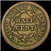 Image 2 : 1851 Braided Hair Half Cent NEARLY UNCIRCULATED
