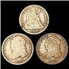 Image 1 : [3] 1831-P-1876-CC Capped Bust and Seated Dimes HIGH GRADE