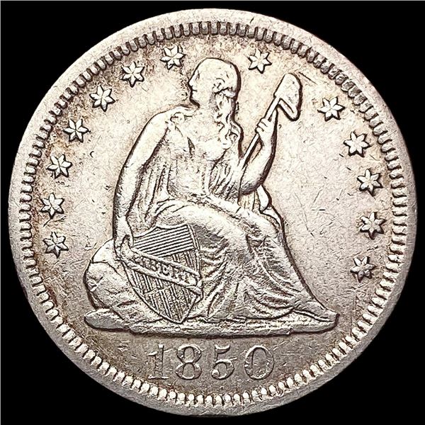 1850-O Seated Liberty Quarter LIGHTLY CIRCULATED