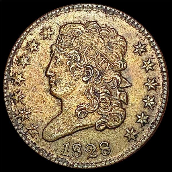 1828 13 Stars Classic Head Half Cent CLOSELY UNCIRCULATED