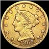 Image 1 : 1869 $3 Gold Piece NICELY CIRCULATED