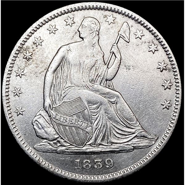1839 Seated Liberty Half Dollar CLOSELY UNCIRCULATED