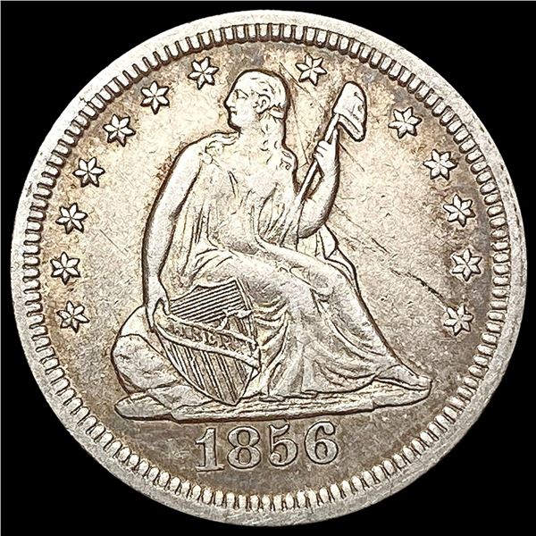 1856 Seated Liberty Quarter LIGHTLY CIRCULATED