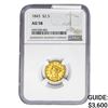 Image 1 : 1843 $2.50 Gold Quarter Eagle NGC AU58