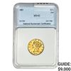 Image 1 : 1861 $5 Gold Half Eagle NNC MS63