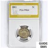 Image 1 : 1883 Shield Nickel PGA PR64