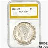Image 1 : 1881-CC Morgan Silver Dollar PGA MS64+