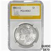 Image 1 : 1883-CC Morgan Silver Dollar PGA MS63