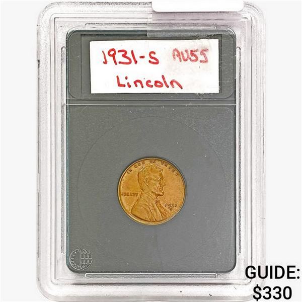 1931-S Wheat Cent  AU55