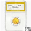 Image 1 : 1925-D $2.50 Gold Quarter Eagle PGA MS64+