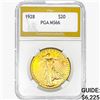 Image 1 : 1928 $20 Gold Double Eagle PGA MS66