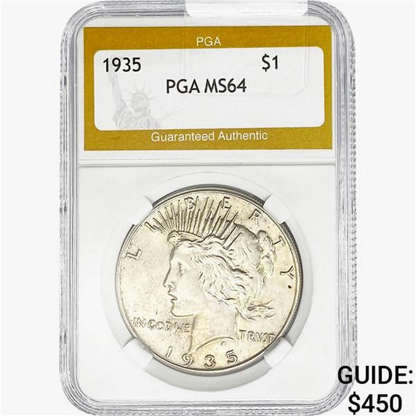 1935 Silver Peace Dollar PGA MS64