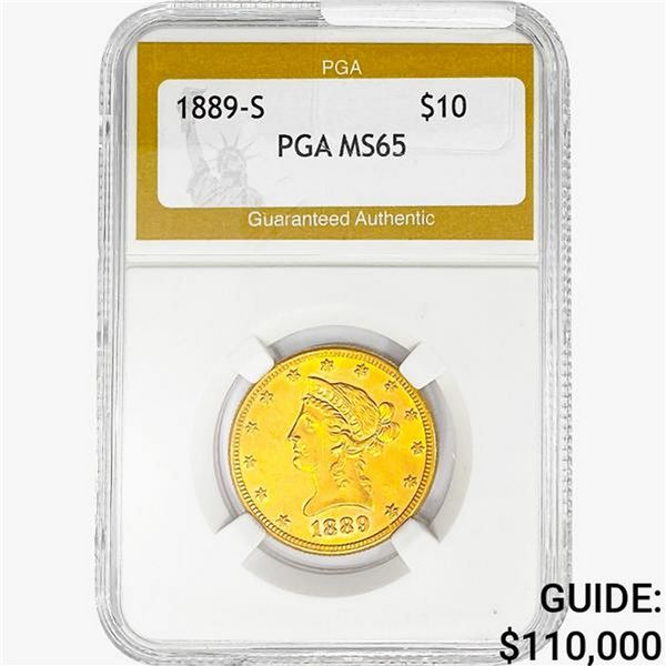 1889-S $10 Gold Eagle PGA MS65