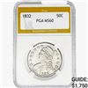 Image 1 : 1832 Capped Bust Half Dollar PGA MS60
