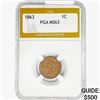 Image 1 : 1863 Indian Head Cent PGA MS63