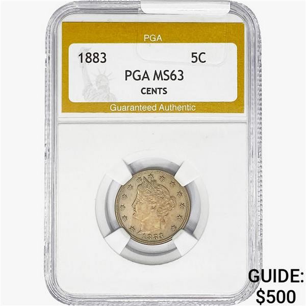 1883 Liberty Victory Nickel PGA MS63 Cents
