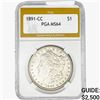 Image 1 : 1891-CC Morgan Silver Dollar PGA MS64
