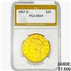 Image 1 : 1907-D $20 Gold Double Eagle PGA MS64